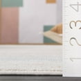 thumbnail image 3 of SAFAVIEH Blair Washable Macy Abstract Machine Washable Area Rug, Beige/Blue, 6'7" x 6'7" Round, 3 of 6