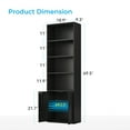 thumbnail image 2 of Casacomoda 6-Tier Bookcase with Cabinet, Modern Bookshelf for Home Office, Living Room or Bedroom, Easy Assembly & Stable Structure, Black, 2 of 9