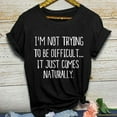 thumbnail image 2 of outfmvch t shirts for women fashion casual letter print short sleeve t-shirt s womens tops shirts for women black, 2 of 4