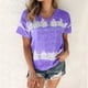 thumbnail image 2 of Tops Para Mujer Elegante Casual Tallas Grandes Blusas Camisas Estampado de Moda Camiseta de Manga Corta Cuello Redondo Odeerbi ODB154864, 2 of 5