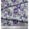 thumbnail image 2 of Soimoi polyester Crepe Fabric Coins Vintage Printed Craft Fabric by the Yard 52 Inch Wide, 2 of 3