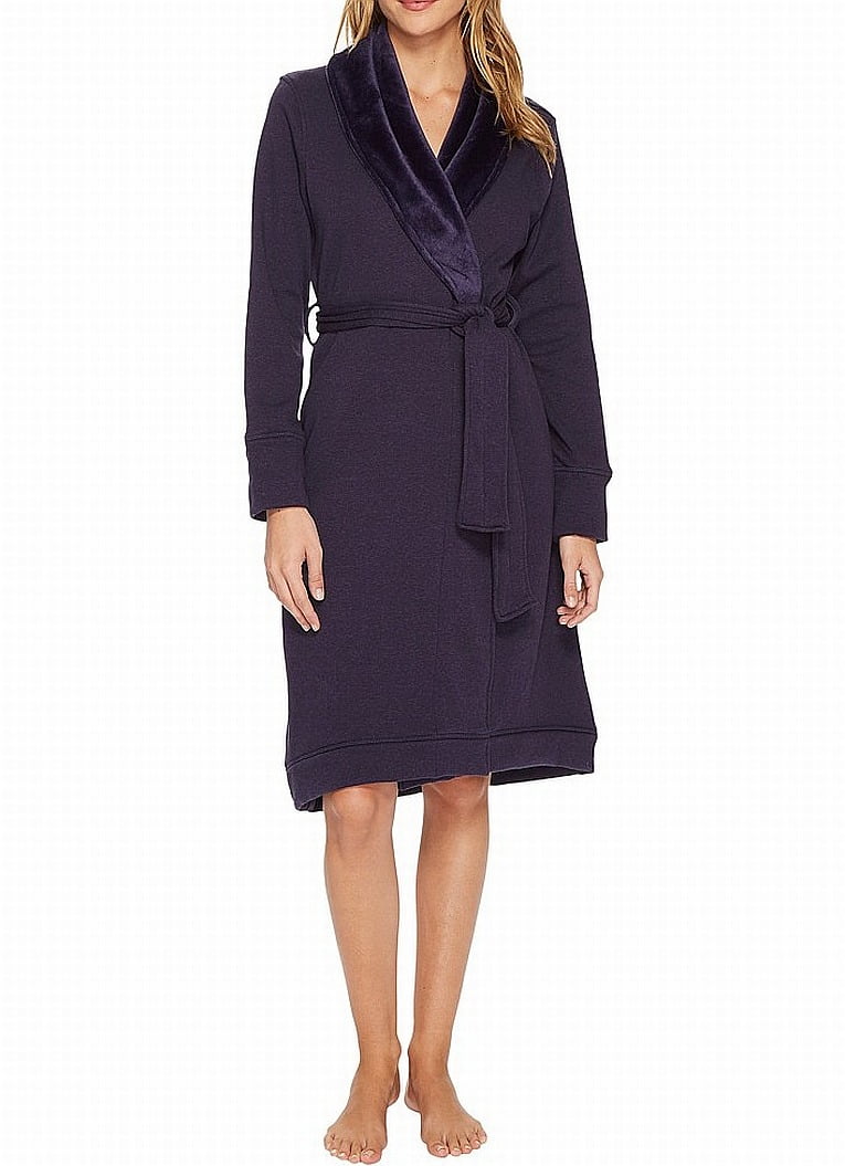 UGG UGG NEW Blue Navy Womens Size Medium M Duffield Robe Plush