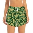 thumbnail image 2 of Xecao's Crayfish Army for a double-layer running short for women, perfect for gym, tennis, and more, featuring a convenient pocket., 2 of 9