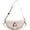 White, variant on Small Leather Saddle Armpit Bags For Women Chain Shoulder Crossbody Bag Ladies Vintage Underarm Handbags Bolsa