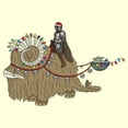 thumbnail image 2 of Men's Star Wars: The Mandalorian Christmas Lights Bantha Graphic Tee Beige Large, 2 of 4