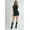 Black, variant on Saronite Solid Color Bodycon Stretchy Knit Short Sleeve Dress Jumpsuit Romper, Black (Women's)