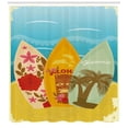 thumbnail image 3 of Ambesonne Tiki Bar Shower Curtain, Surfboard Exotic, 69"Wx84"L, Multicolor, 3 of 3