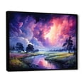 thumbnail image 2 of Designart "Rainbows Amidst the Dancing Storm I" Landscapes Floater Framed Wall Art Print, 2 of 7