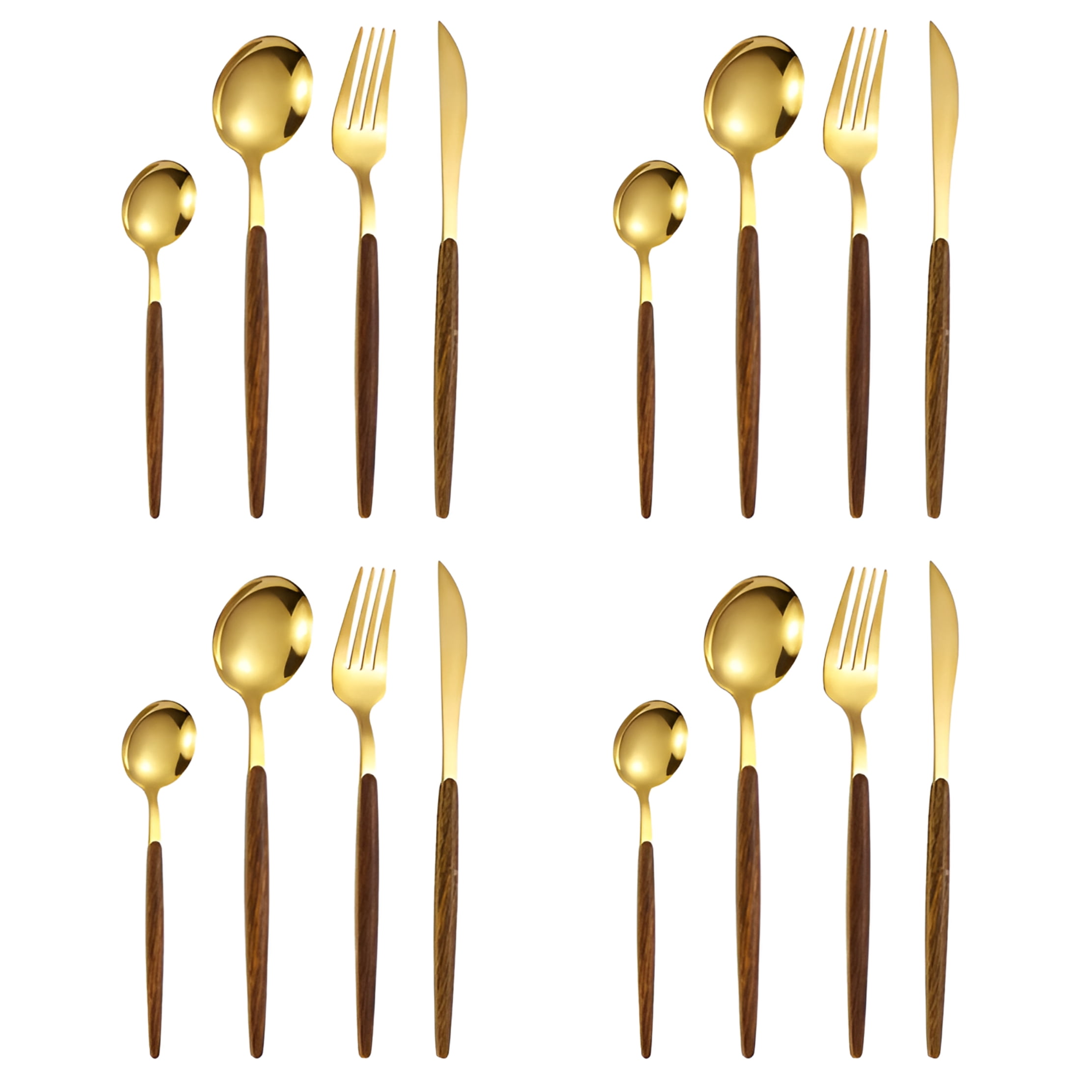 Hampton Forge Clearview 20-Piece Flatware Set - Satin Black Stainless Steel Knives, Forks, Spoons