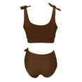 thumbnail image 4 of RUTAYY Women's Bikini Sets Solid Color High Waist Swimwear Tankini Tops with Bottom Sports Swimming Beach Vacation Swimsuit, 4 of 5