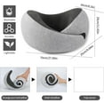 thumbnail image 4 of Travel Neck Pillow Airplane, Memory Foam Travel Pillows for Comfort on Sleeper Hold Compact and Ergonomic Design for Traveling Car Rides Home Road Trip Essentials for Adults and Kids (Grey), 4 of 4