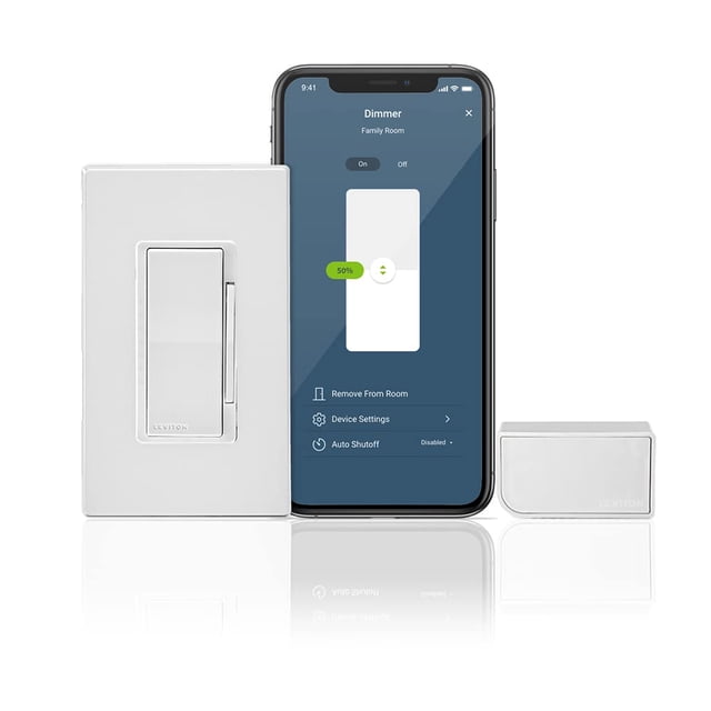 Atenuador inteligente Leviton Decora No-Neutral con kit de puente Wi-Fi