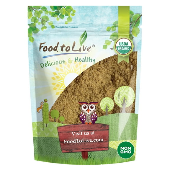 Organic Ginger Powder, 0.25 Pounds — Non-GMO, Kosher, Raw, Vegan — by Food to Live