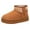 Brown, variant on POROPL Boots for Women Fleece-Lined Warm Ankle Boots Fall and Winter Thick-Soled Low-Heeled Snow Boots