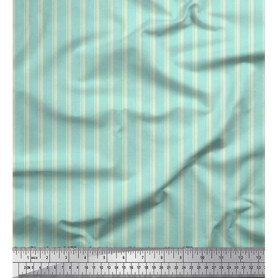 Soimoi Rayon Fabric Striped Stripe Decor Fabric Printed Yard 56 Inch Wide
