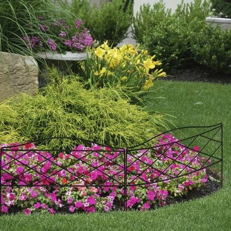 20 Iron Wire Crisscross Garden Fence Black Departments