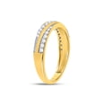 thumbnail image 3 of FB Jewels 14kt Yellow Gold Womens Round Diamond Alternating Anniversary Ring 1/4 Cttw, 3 of 4