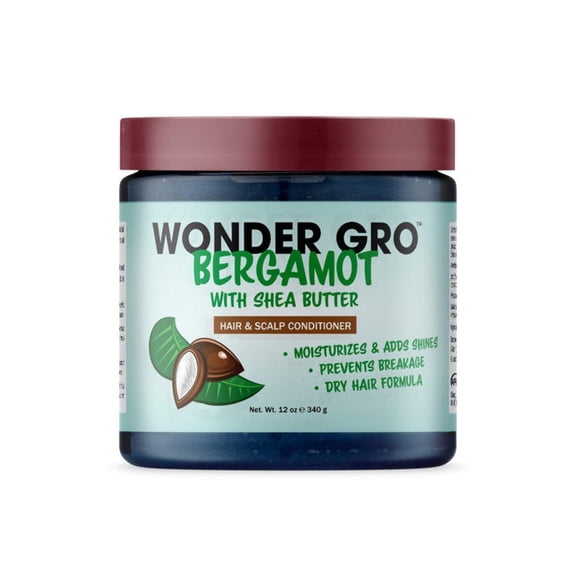 Wonder Gro Bergamot Hair and Scalp Conditioner with Shea Butter Moisturizing Formula 12 oz
