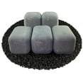 thumbnail image 2 of Pewter Gray, Ceramic Fire Rectangles | 6" Set of 5, 2 of 2