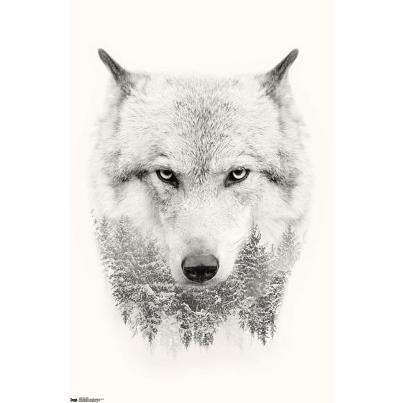 Wolf - Trees Wall Poster, 22.375" x 34"