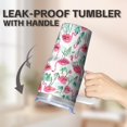 thumbnail image 5 of 20OZ Flamingo Cup with Handle Leak Proof Tumbler Mug Gifts for Women Flamingo Lovers Ideal for Birthday Christmas Celebrations Home Office Use, 5 of 6