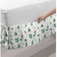 thumbnail image 2 of Forest Bed Skirt, Scandinavian Inspired Trees Clouds and Woodland Animals, Elastic Bedskirt Dust Ruffle Wrap Around for Bedding Decor, 4 Sizes, Petrol Blue Green, by Ambesonne, 2 of 2