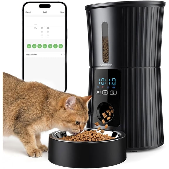 Intelligent Feeder, Equipped With Wifi Application Control Function, A 4-Liter Capacity Intelligent Pet Food Dispenser For Cats And Dog