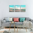 thumbnail image 5 of Ocean Beach Sunset Wall Art - Art - Sea Landscape Wall Art, Beach Sun Raise Photo,Canvas Wall Art 3 Pieces,Blue Sea Picture Wall Decor,Office Wall Decor,Living Room Wall Picture (D-3pcs,12"x16"x3pcs), 5 of 6