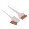 thumbnail image 3 of 2 pinceles de nailon suave para mechas, aplicador de doble cara, peine con mango de purpurina, color rosa., 3 of 14