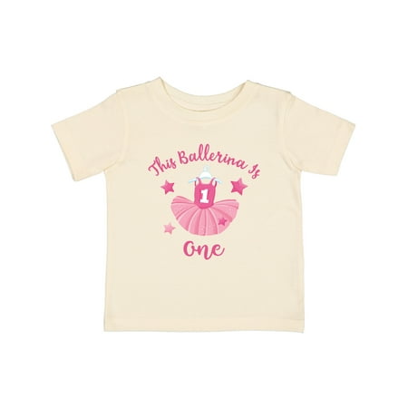 

Inktastic Ballerina 1st Birthday Gift Baby Girl T-Shirt