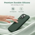 thumbnail image 2 of for iPhone 14 Pro Case, Silicone Ultra Slim Shockproof Protective Phone Case with [Soft Anti-Scratch Microfiber Lining], 6.1 inch, Alpine Green, 2 of 11