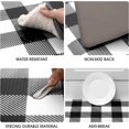 GALMAXS7 Thick Anti Fatigue Kitchen Rug Black & White Kitchen Mat for
