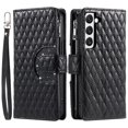 thumbnail image 3 of for Samsung Galaxy S22 Wallet Case with Card Holder & Kickstand & Wrist Strap, Flip Folio Book Style PU Leather Protective Cover with Crossbody Strap for Samsung Galaxy S22, Black, 3 of 11
