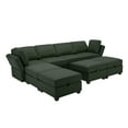 thumbnail image 3 of Llinc Store 7 Seater Modular Convertible Sectional Sofa Couch Conversation Set with Storage Ottoman Sectional Sofa Couch for Living Room, Adjustable Arms and Backs, Green, 3 of 9