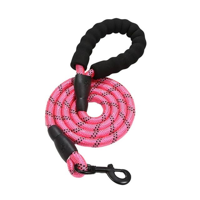 Decodeary Nylon Reflective Strong Rope For Dogs Durable For Long-lasting Strong Pet Dog Leash Stylish pink 150cm*1.2cm