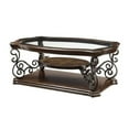 thumbnail image 1 of Coaster Occasional Group Glass Top Coffee Table in Dark Brown, 1 of 2