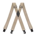 thumbnail image 6 of SGFCWSX Men's X-Back Suspenders, Adjustable 4-Clip Elastic Formal Casual Beige, 6 of 7