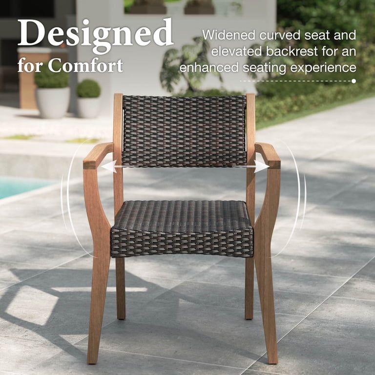 MF Studio 9-Piece Acacia Wood Outdoor Patio Dining Set with