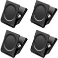 thumbnail image 1 of 4 Pack Magnetic Clips Black | Refrigerator Magnets | Fridge Magnet Clip Magnets | Metal Magnet Clip for Whiteboard, 1 of 5