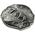 thumbnail image 3 of Moranse Religion Cross Cowboy Kneeling Prayer And Horse Design Belt Buckles, 3 of 6