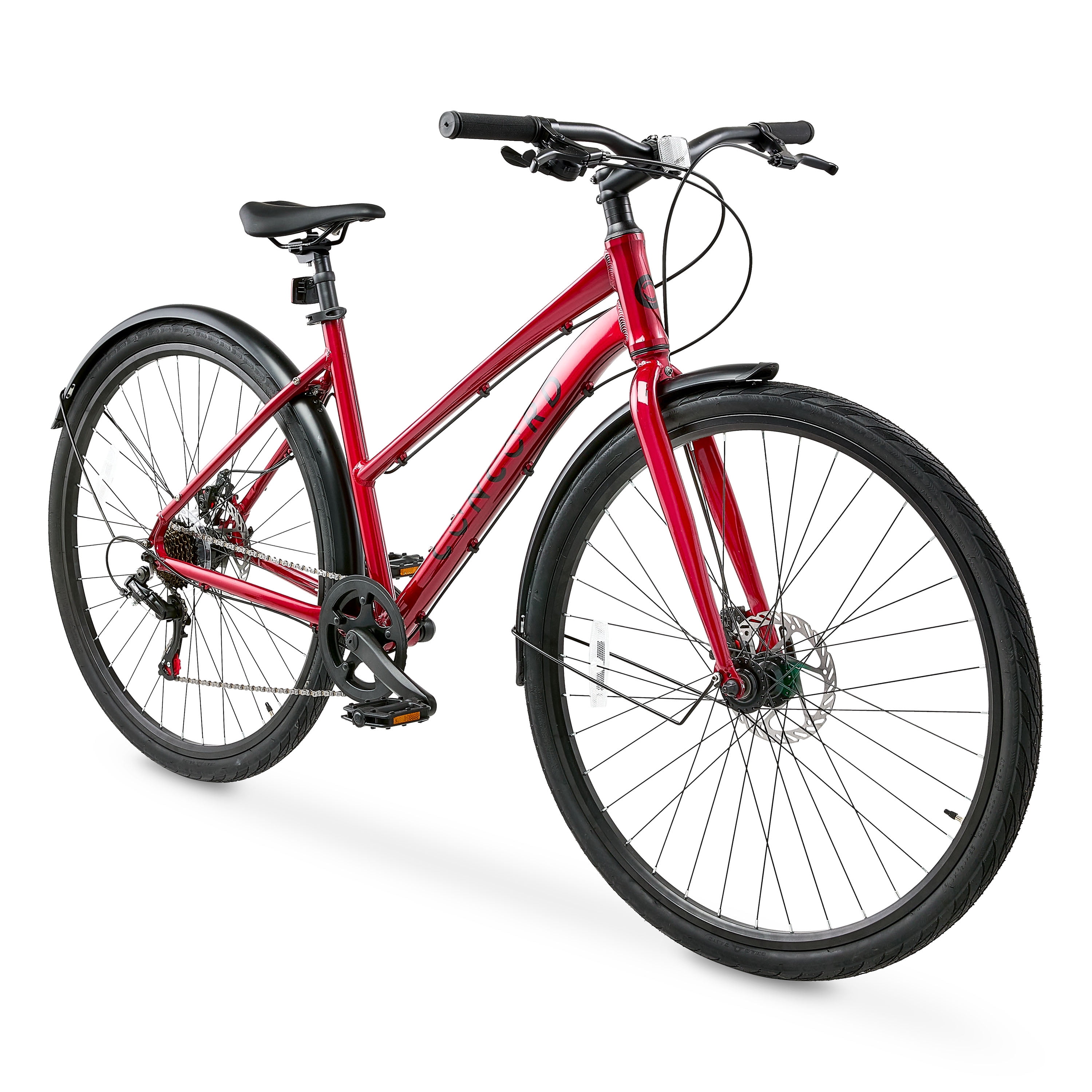 Concord 700C Axia Comfort Road Bike, Red, Fits Riders 5'2