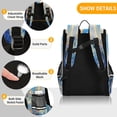 thumbnail image 2 of YAZAOO School Backpack Travel Bag Bookbags Bookbags Ocean Breeze Regatta Pattern, 2 of 7