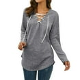 thumbnail image 1 of POINTERTECK Women‘s Solid Color Long Sleeve Printed Top Pink M, 1 of 4