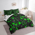 thumbnail image 3 of Castle Fairy Boys Futuristic Cubes Bedding Comforter Set,Gradient Plaid Full Bedding Set, 3 of 8