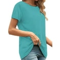 thumbnail image 2 of Womens Loose Fit Tshirts Short Sleeve Summer Tops Casual Workout Yoga Tunic T Shirts Tops, 2 of 6