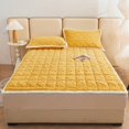 thumbnail image 7 of SHEIGUANNI Thick Flannel Mattress Pad - Queen Size 70.87x78.74Inch, Non-Slip Bottom, Machine Washable, Winter Warmth & Feather Cotton Layer, Foldable for Storage​​，Yellow, 7 of 7