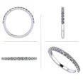 thumbnail image 3 of 14K Gold Diamond Wedding Band made w/ Lab Grown Diamonds, G-Color & VS-SI Clarity - White Gold Size 9, 3 of 5