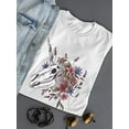 thumbnail image 3 of Unicorn Skull W Flowers. T-Shirt Women -Smartprints Designs, Female Small, 3 of 4