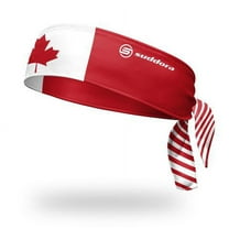 Suddora Canada Flag Ninja Style Tie Headband Sweatband, Multicolor