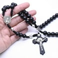thumbnail image 6 of Konghyp St Benedict Black Wood Rosary – Natural Wooden Bead Catholic Prayer Beads, Religious Devotional Gift, Spiritual Accessory, 6 of 6